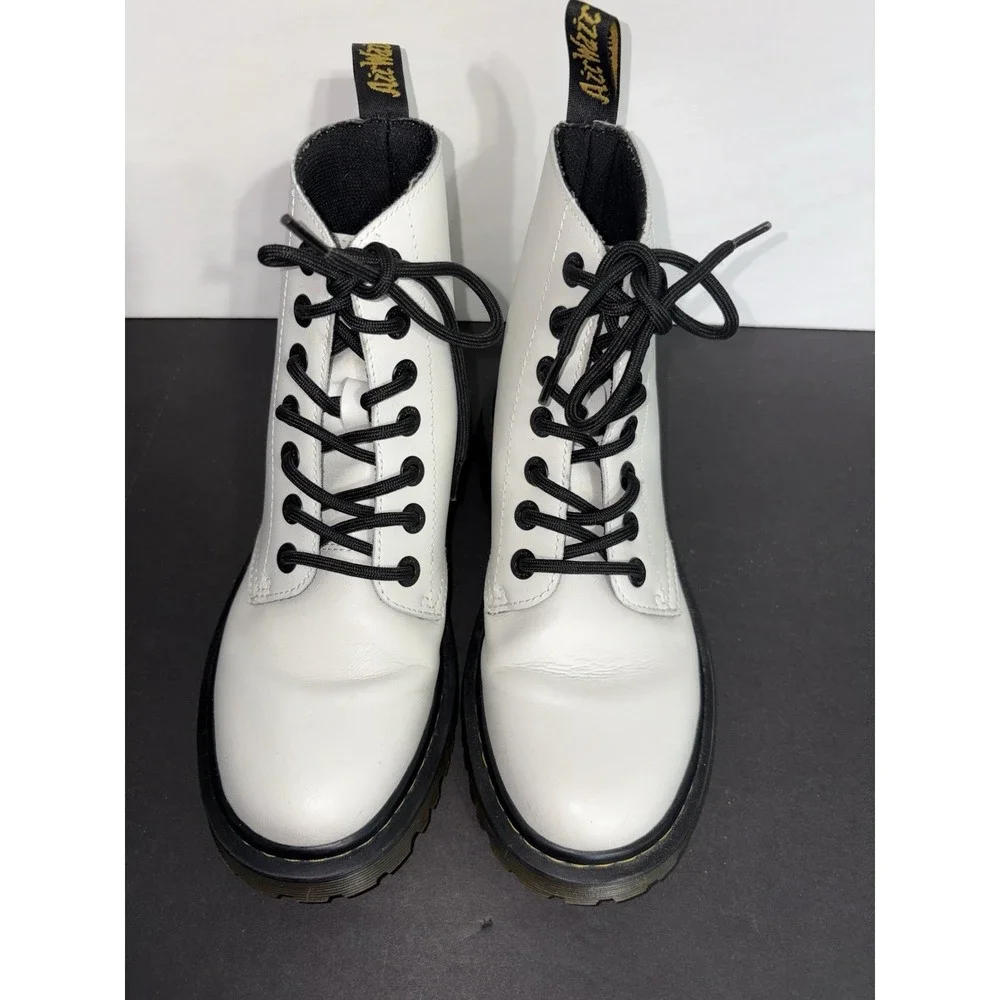 Doc Martens Luana Women's Sz 6 Air Cushions Sole White‎ Boots Dr. AW004